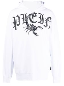 Philipp Plein hoodie à logo imprimé - Blanc