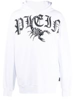 Philipp Plein hoodie à logo imprimé - Blanc - thumbnail