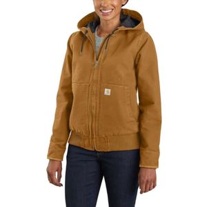 Washed Duck Insulated Active Bruin Winterjas Dames
