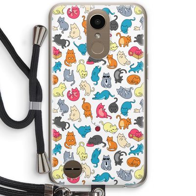 Kleurrijke katten: LG K10 (2017) Transparant Hoesje met koord