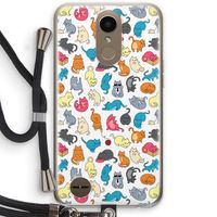 Kleurrijke katten: LG K10 (2017) Transparant Hoesje met koord