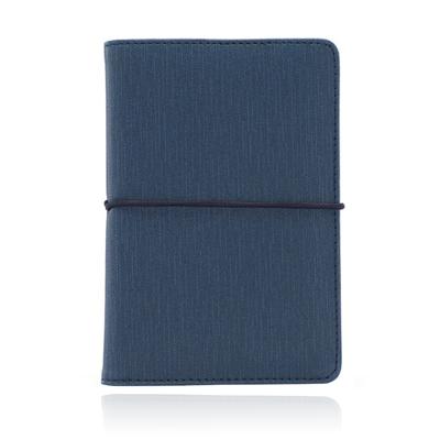 Paspoort Cover met elastiek - PU Leer Donker Blauw