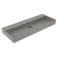 Wastafel Sanilux Edge Keramiek 120 Enkele Wasbak 0 Kraangaten Warm Beton Sanilux
