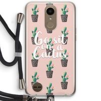 Cactus quote: LG K10 (2017) Transparant Hoesje met koord
