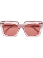 Retrosuperfuture lunettes de soleil à monture carrée oversize - Rose