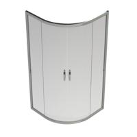 GO by Van Marcke Belo kwartronde hoekinstap met schuifdeuren 90x90x190cm 6mm easy clean glas profielen aluminium verchroomd regelbaar 865890mm S2030