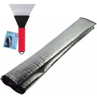 Auto anti bevriezing/vorst deken 70 x 150 cm met ijskrabber rood 13cm