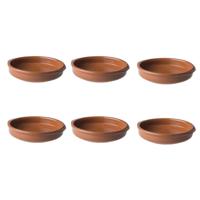 Tapas schaaltjes terracotta - 14 x 2,5 cm - set 6x - ovenbestendig - Ovenschaaltjes - Creme brulee Tapas schaaltjes terracotta - 14 x 2,5 cm - set 6x - ovenbestendig - Ovenschaaltjes - Creme brulee