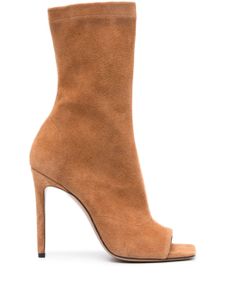 Paris Texas bottines Amanda 110 mm en daim - Marron