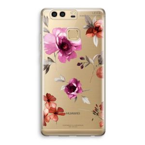 Geschilderde bloemen: Huawei P9 Transparant Hoesje