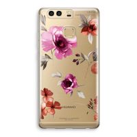 Geschilderde bloemen: Huawei P9 Transparant Hoesje