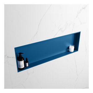 Wandnis Solid Surface Easy | In- en opbouw | 30x90x8 cm | 1 vak | Jeans