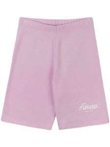 Sporty & Rich short de cyclisme à slogan imprimé - Rose