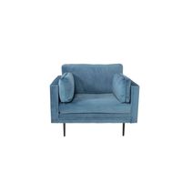 Boom II fauteuil velours blauw. - thumbnail