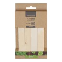Plantetiketten / platenlabels - 24x - hout - 15 x 2 cm - steeketiketten