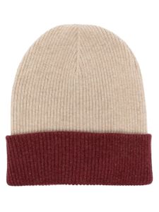 Brunello Cucinelli bonnet en cachemire à design nervuré - Tons neutres