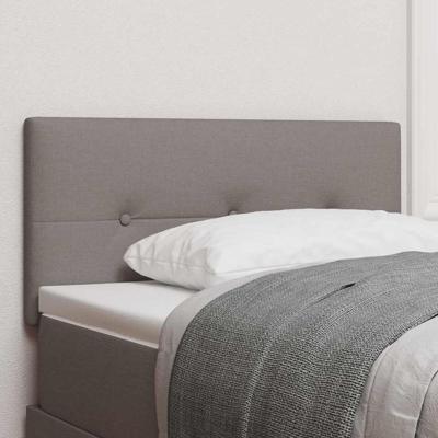 LED-hoofdbord met LED -striplichten Taupe 90 cm Stof