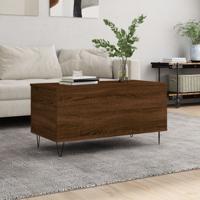 Salontafel 90x44,5x45 cm bewerkt hout bruin eikenkleur