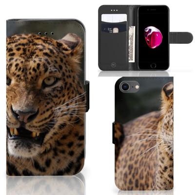 iPhone 7 | 8 | SE (2020) | SE (2022) | Telefoonhoesje | Met pasjeshouder | Luipaard
