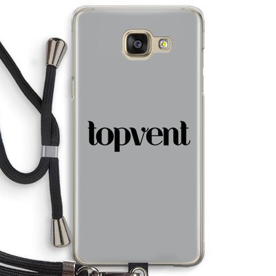 Topvent Grijs Zwart: Samsung Galaxy A5 (2016) Transparant Hoesje met koord