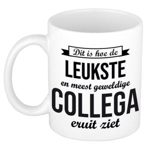 Leukste en meest geweldige collega cadeau koffiemok / theebeker wit 300 ml