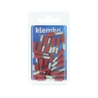 Vlaksteker rood 6,3x0,8mm voor 1,5-2,5mm² geïsoleerd 170480 5 stuks Klemko hersluibare verpakking