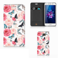 Huawei Y5 2 | Y6 Compact Smart Cover Butterfly Roses - thumbnail