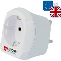 Skross 1.500230-E netstekker adapter Type D (VK) Type C (Europlug) Wit - thumbnail