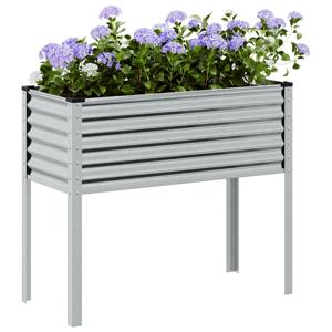 VidaXL Plantenbank 100x41x90 cm gegalvaniseerd staal