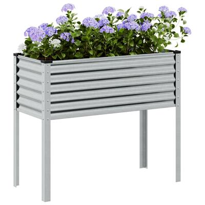 VidaXL Plantenbank 100x41x90 cm gegalvaniseerd staal