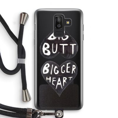Big butt bigger heart: Samsung Galaxy J8 (2018) Transparant Hoesje met koord