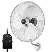 Ø56 cm Oscillerende Ventilator Industriële Wandventilator 3 Standen voor Magazijnen Broeikas Werkplaats en Terraskelder - Zilver