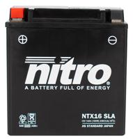 NITRO Gesloten batterij onderhoudsvrij, Batterijen voor motor & scooter, NTX16-SLA
