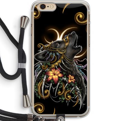 Huilende Wolf: iPhone 6 PLUS / 6S PLUS Transparant Hoesje met koord