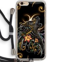 Huilende Wolf: iPhone 6 PLUS / 6S PLUS Transparant Hoesje met koord