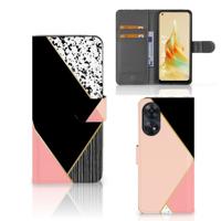 OPPO Reno8 T 4G | Book Case | Zwart Roze Vormen