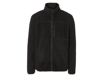 LIVERGY Heren fleecevest (ZWART, XL)