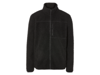 LIVERGY Heren fleecevest (ZWART, L)