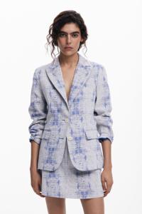 Versleten blazer - BLUE - S