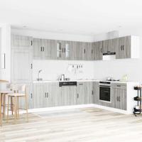 Keukenkast Kalmar Grijs Sonoma 80 x 46 x 81,5 cm Bewerkt hout