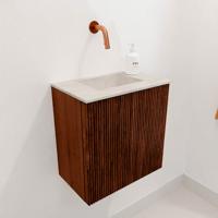 Toiletmeubel Mondiaz Joya Dlux | 40 cm | Meubelkleur Ruby | Faye wastafel Ostra Wasbak Midden | Zonder kraangat(en)