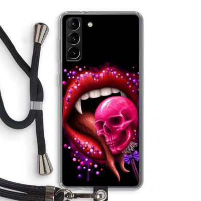 Dodelijk zoet: Samsung Galaxy S21 Plus Transparant Hoesje met koord