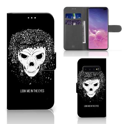 Telefoonhoesje met Naam Samsung Galaxy S10 Plus Skull Hair Telefoonhoesje met Naam Samsung Galaxy S10 Plus Skull Hair