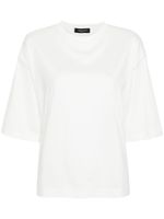 Fabiana Filippi t-shirt en coton à détail de chaîne - Blanc - thumbnail