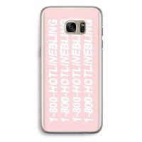 Hotline bling pink: Samsung Galaxy S7 Edge Transparant Hoesje