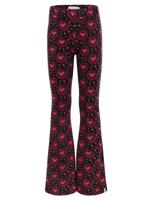 LOOXS Little winter velvet sweat broek meisjes - bruin - harten