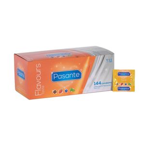 Pasante Taste Coloured & Flavoured Condooms Met Smaak 144 stuks (grootverpakking)