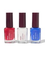 HEMA Nagellakset rood wit blauw - 3 stuks