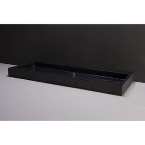 Forzalaqua Palermo Wastafel 120 cm Basalt Gebrand 120,5x51,5x9 cm 1 wasbak 1 kraangat