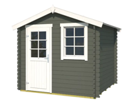Blokhut Wels 230x230 Green Grey-Wit - Outdoor life